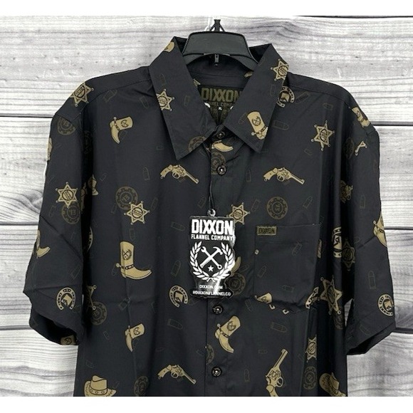 DIXXON Other - DIXXON FLANNEL CO THE 1876 SHORT SLEEVE BUTTON FRONT PARTY SHIRT Men's Size XL‎